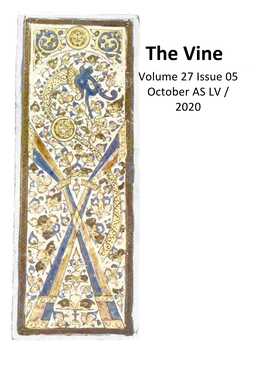 The Vine Volume 27 Issue 05 October AS LV / 2020