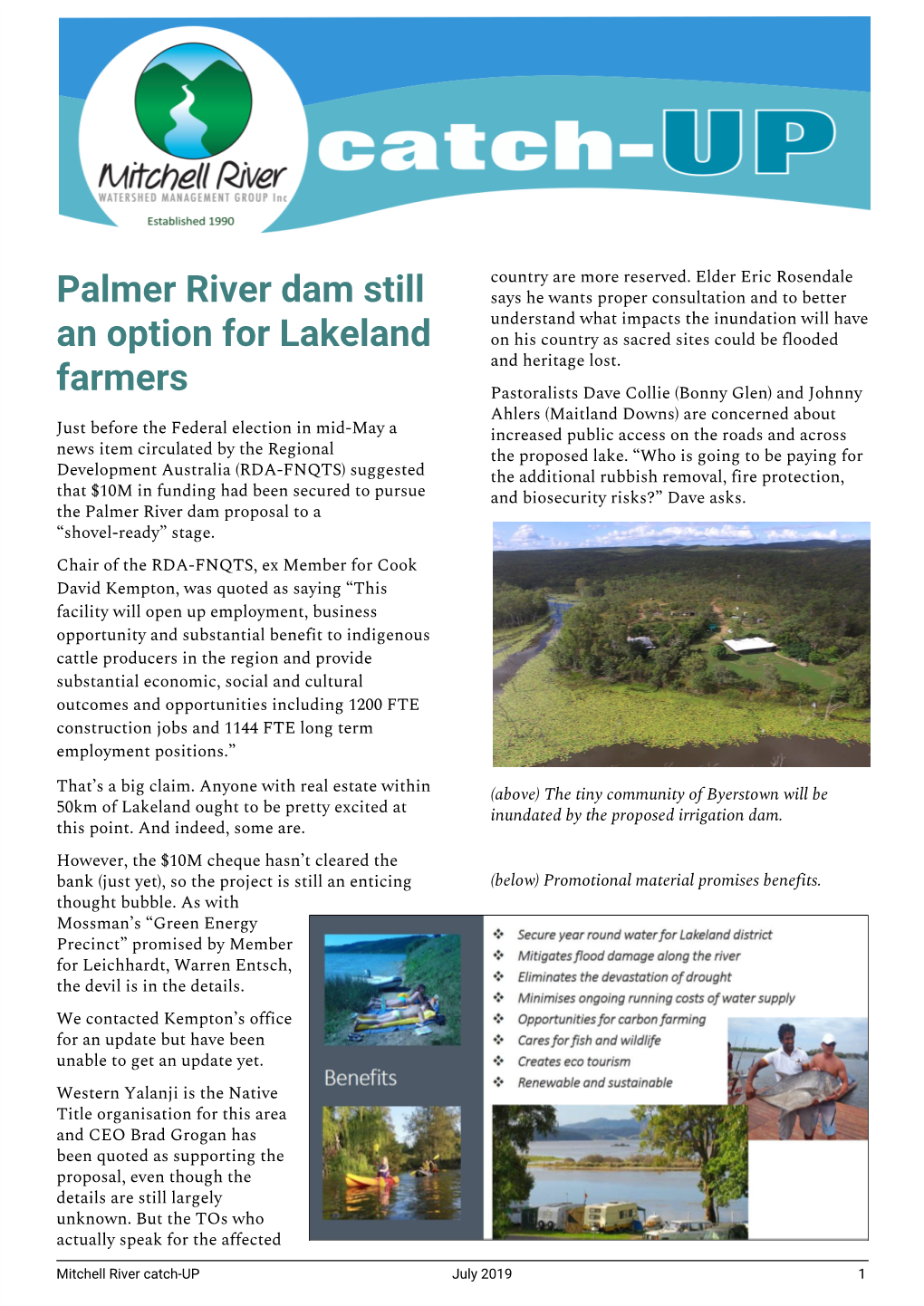 Palmer River Dam Still an Option for Lakeland Farmers