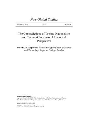 The Contradictions of Techno-Nationalism and Techno-Globalism: a Historical Perspective