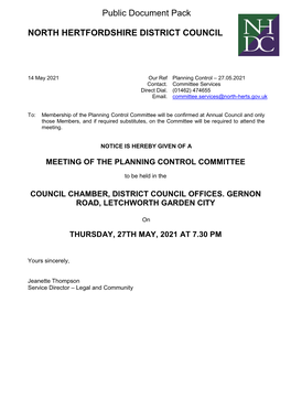 Agenda Document for Planning Control Committee, 27/05/2021 19:30