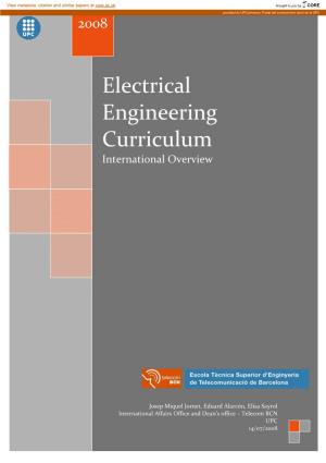 Electrical Engineering Curriculum International Overview