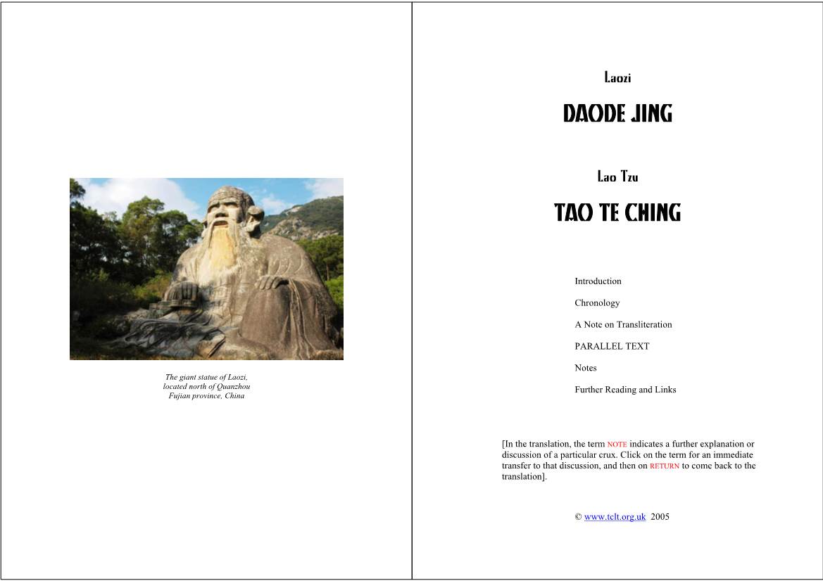 Daode Jing Tao Te Ching