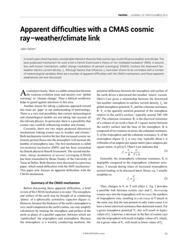 Apparent Difficulties with a CMAS Cosmic Ray–Weather/Climate Link