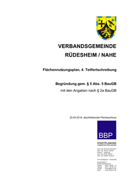 Verbandsgemeinde Rüdesheim / Nahe