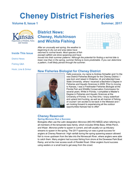 Cheney District Fisheries Volume 8, Issue 1 Summer, 2017
