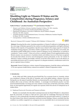 Shedding Light on Vitamin D Status and Its Complexities During Pregnancy, Infancy and Childhood: an Australian Perspective