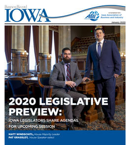 2020 Legislative Preview: Iowa Legislators Share Agendas for Upcoming Session