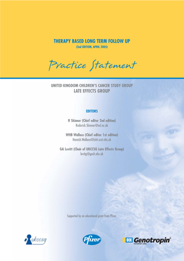 THERAPY BASED LONG TERM FOLLOW up (2Nd EDITION, APRIL 2005) Practice Statement
