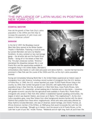 The Influence of Latin Music in Postwar New York City Overview