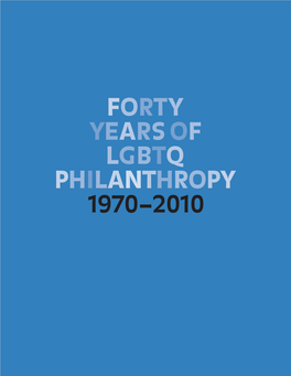 Forty Yearsof Lgbtq Philanthropy