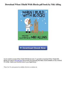 Download When I Build with Blocks Pdf Ebook By