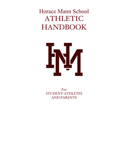 Horace Mann School ATHLETIC HANDBOOK