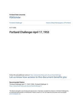 Portland Challenger-April 17, 1953