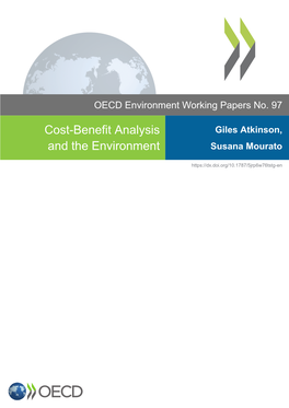 COST-BENEFIT ANALYSIS and the ENVIRONMENT - ENVIRONMENT WORKING PAPER No