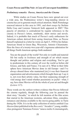 Cesare Pavese and Film Noir: a Case of Convergent Sensibilities