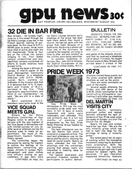 32 Die in Bar Fire Pride Week 1973