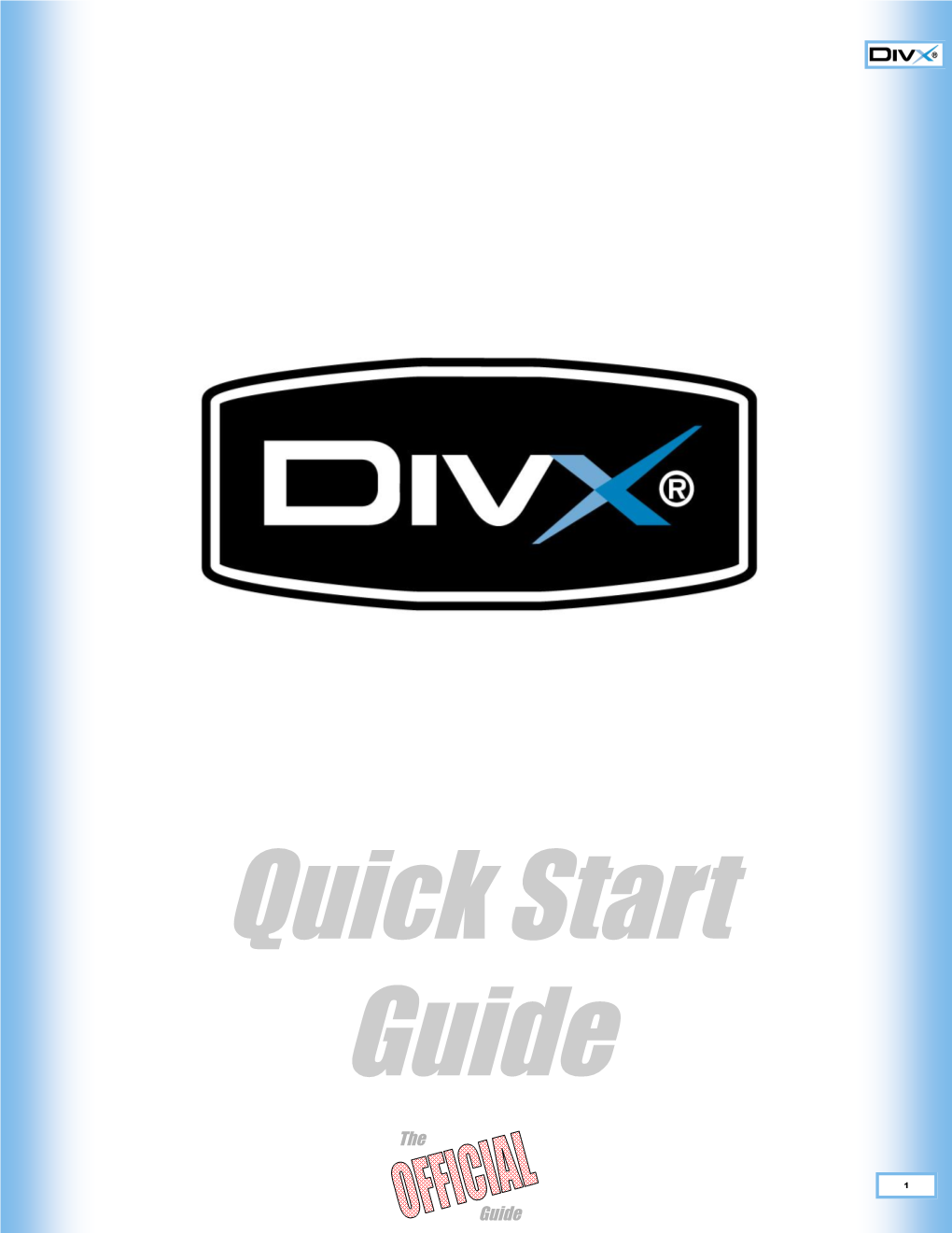 Divx(R) Codec Quick Start Guide