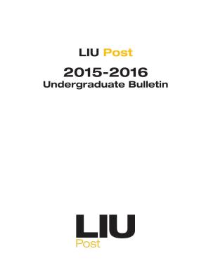LIU Post 2015-2016 Undergraduate Bulletin