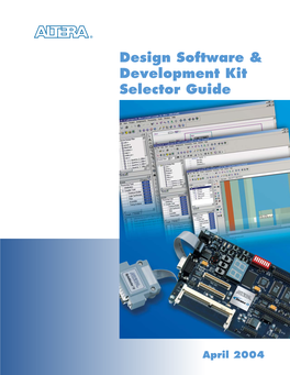 Design Software & Development Kit Selector Guide