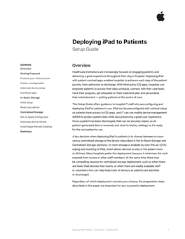 Deploying Ipad to Patients Setup Guide