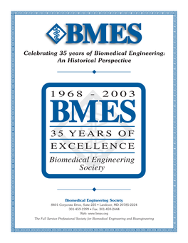 Celebrating 35 Years of Biomedical Engineering: an Historical Perspective