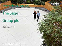 Introduction to the Sage Group Plc