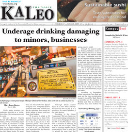 Underage Drinking Damaging to Minors, Businesses