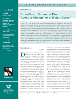 Cross-Strait Economic Ties: RAMON H