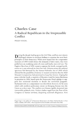Charles Case a Radical Republican in the Irrepressible Conflict