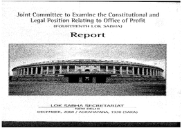 Joint Committee to Examine the Constitutional and Legal Position Relating to Office of Profit
