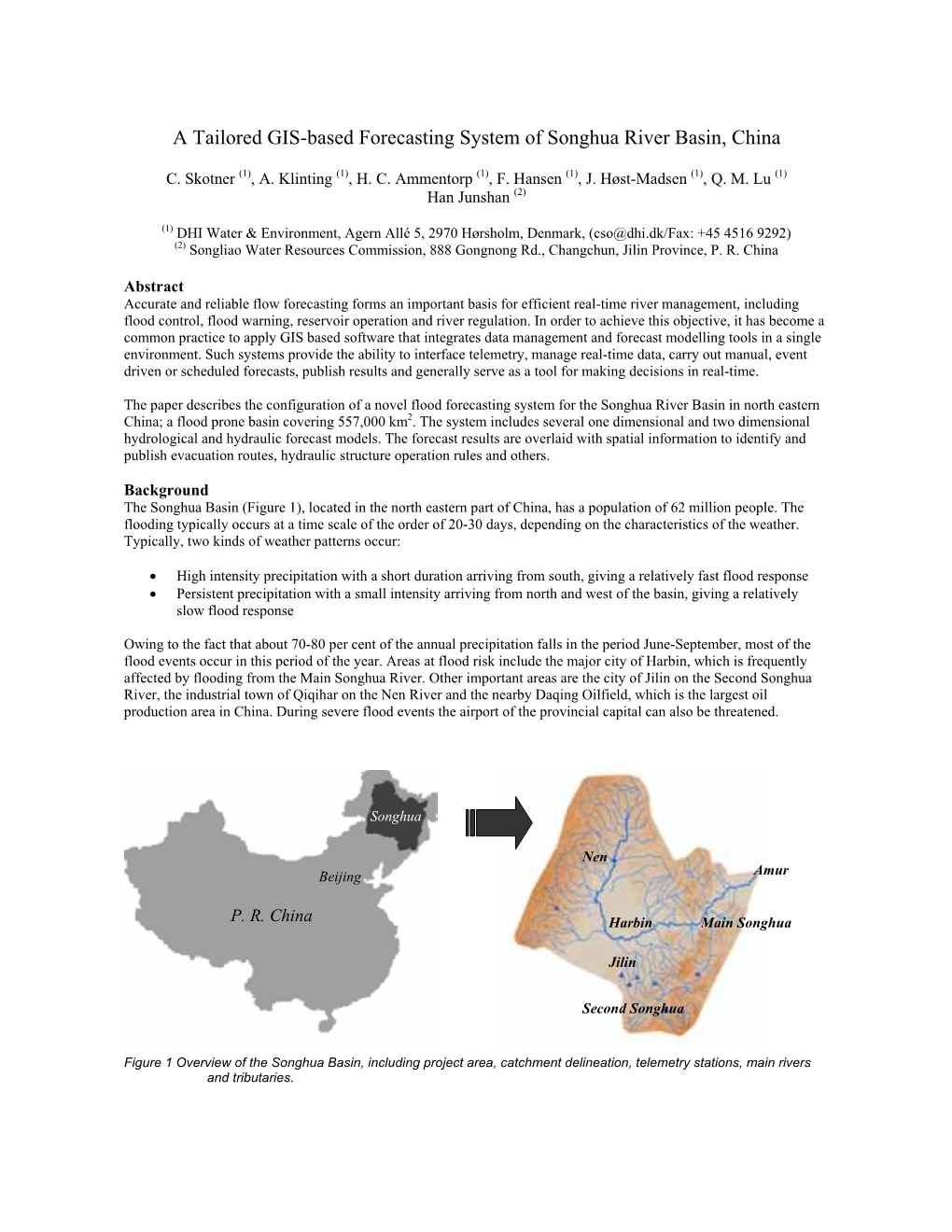 A Tailored GIS-Based Forecasting System of Songhua River Basin, China