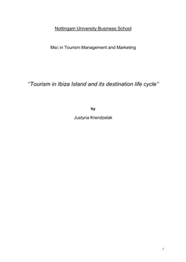 (2008) Tourism in Ibiza Island and Its Destination Life Cycle