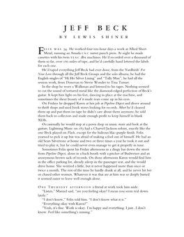 Jeff Beck by Lewis Shiner