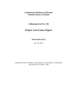 Project Arts Centre Papers