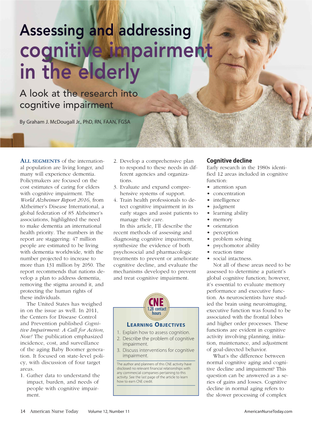 Cognitive Impairment in the Elderly a Look at the Research Into Cognitive Impairment