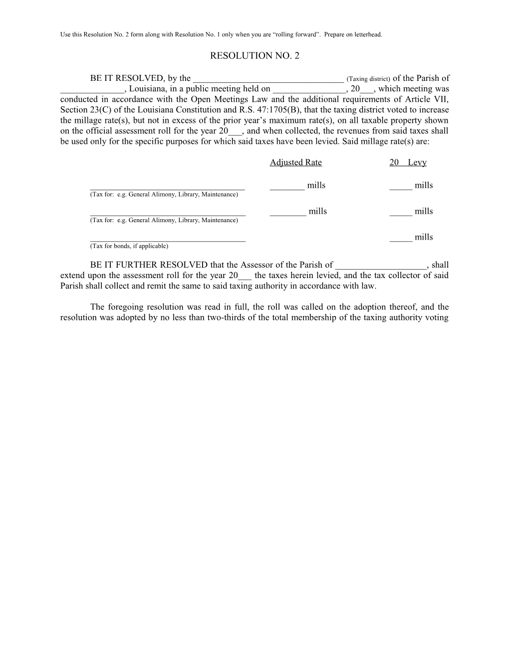 In Accordance with the Provisions of Article VII, Section 23(B) and (C) of the 1974 Louisiana