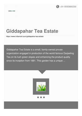 Giddapahar Tea Estate