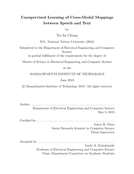 Unsupervised Learning of Cross-Modal Mappings Between