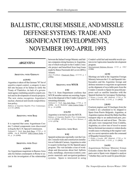 NPR 1.2: Ballistic, Cruise Missile, and Missile Defense Systems