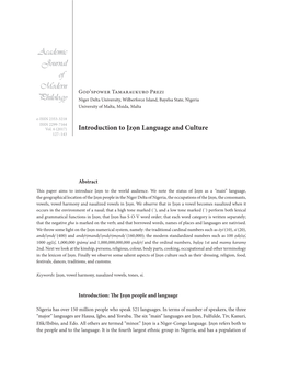 Introduction to Ịzọn Language and Culture 127–143