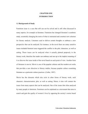 CHAPTER ONE INTRODUCTION 1.1 Background of Study Feminism