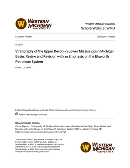 Stratigraphy of the Upper Devonian-Lower Mississippian Michigan Basin: Review and Revision with an Emphasis on the Ellsworth Petroleum System