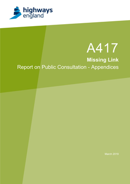 A417 Missing Link Public Consultation Report