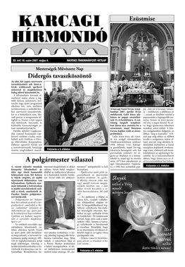 Karcagi Hírmondó – 2007.05.04