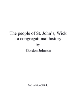 The People of St. John's, Wick