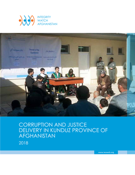 Corruption and Justice Delivery in Kunduz Province of Afghanistan 2018