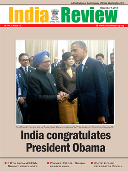 India Congratulates President Obama N 10Th India-ASEAN N Former PM I.K