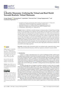 X-Reality Museums: Unifying the Virtual and Real World Towards Realistic Virtual Museums