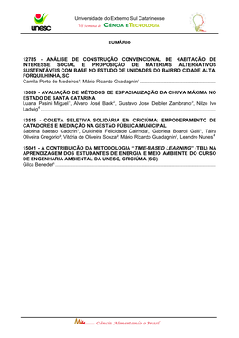 Universidade Do Extremo Sul Catarinense SUMÁRIO 12785