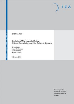 Regulation of Pharmaceutical Prices: Evidence from a Reference Price Reform in Denmark